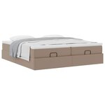 VidaXL Cadre de lit ottoman et matelas cappuccino 160x200cm similicuir