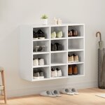 vidaXL Cabinet à chaussures Blanc 103x30x51 cm Bois d'ingénierie