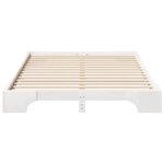 vidaXL Cadre de lit surélevé avec stockage Blanc bois