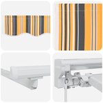 vidaXL Auvent Rétractable Rayure Multicolore 350x200 cm tissu