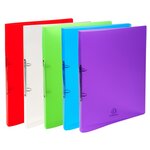 Classeur 2 anneaux 15 mm polypropylène Crystal colours - A4, couleurs aléatoires EXACOMPTA