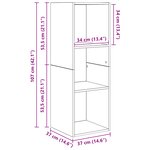 vidaXL Ensemble meuble TV 4 Pièces Bois ancien 37 x 37 x 142.5 cm