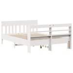 vidaXL Cadre de lit sans matelas blanc 140x200 cm bois de pin massif