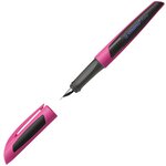 Stylo à plume flow sporty m  noir/rose vif stabilo