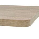 vidaXL Table de bistro MDF et acier Carré 80x80x75 cm Couleur de chêne