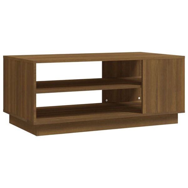 vidaXL Table basse chêne marron 102x55x43 cm bois d'ingénierie