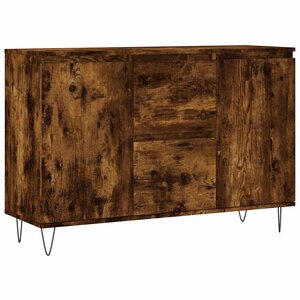 vidaXL Buffet chêne fumé 101 5x35x70 cm bois d'ingénierie