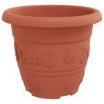 vidaXL Pots de plantes 6 Pièces Rouge brique Ø 26 x 21.5 cm Plastique