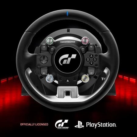Thrustmaster T-GT II, volant sous licence officielle PlayStation 5 et Gran Turismo, avec un pédalier 3 pédales (compatible PS4, PC)