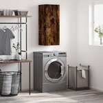 vidaXL Armoire murale chêne fumé 34 5x34x90 cm