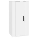 vidaXL Ensemble de meubles TV 4 Pièces Blanc Bois d'ingénierie
