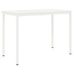 vidaXL Table de bar Blanc 110 x 55 x 105 cm Bois de pin massif