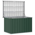 vidaXL Boîtes de rangement Acier galvanisé 109 x 67 x 65 cm Vert