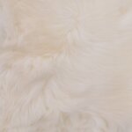 vidaXL Coussins de chaise lot de 2 Blanc Peau de mouton véritable