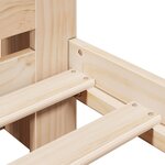 vidaXL Lit bibliothèque sans matelas 150x200 cm bois massif de pin
