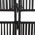 vidaXL Cloison de séparation 6 panneaux noir résine tressée