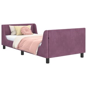 vidaXL Cadre de lit pour enfants avec tête de lit Violet 90 x 190 cm