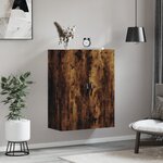 vidaXL Armoire murale chêne fumé 69 5x34x90 cm bois d'ingénierie
