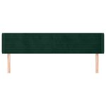 vidaXL Tête de lit avec oreilles Vert foncé 203x16x78/88 cm Velours