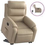 vidaXL Fauteuil inclinable électrique cappuccino similicuir