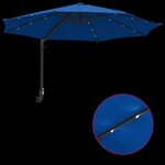 vidaXL Parasol de jardin Azur 248 x 248 x 148 cm Polyester et Acier