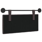 vidaXL Tête de lit suspendue Marron foncé Tissu