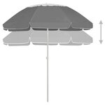 vidaXL Parasol de plage Anthracite 300 cm