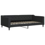 vidaXL Lit de jour avec matelas noir 100x200 cm tissu