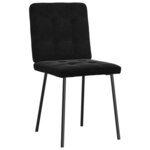 vidaXL Chaises à manger lot de 4 Noir Velours