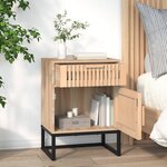 vidaXL Tables de chevet 2 Pièces 40x30x55 5 cm bois ingénierie et fer