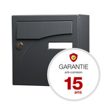 Boîte aux lettres Préface compact noir sablé ral 2100 ms