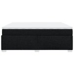 vidaXL Sommier à lattes de lit avec matelas Noir 200x200 cm Tissu