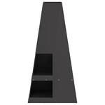 vidaXL braséro avec rangement pour bûches - noir 50 x 50 x 100 cm - en acier