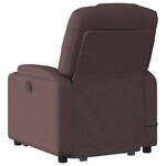 vidaXL Fauteuil inclinable de massage Marron foncé Tissu