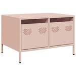 vidaXL Meuble TV rose 68x50x43 5 cm acier laminé à froid