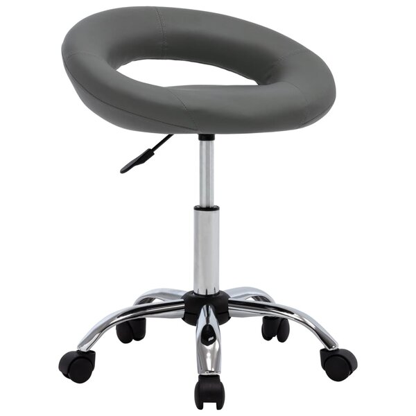 vidaXL Chaise pivotante de salle à manger Gris Similicuir