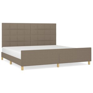 vidaXL Cadre de lit sans matelas taupe 200x200 cm tissu