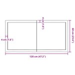 vidaXL Dessus de table 120x60x(2-6) cm bois de chêne massif non traité