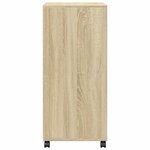 vidaXL Armoire à roulettes chêne sonoma 55x40x91 cm bois d'ingénierie