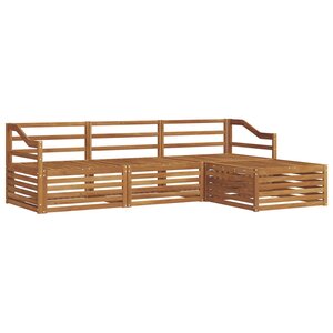 vidaXL Ensemble de canapés d'extérieur Naturel 245 5 x 162 5 x 73 cm