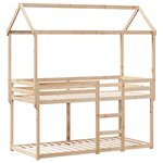 vidaXL Lit superposé avec toit 90x200 cm bois de pin massif