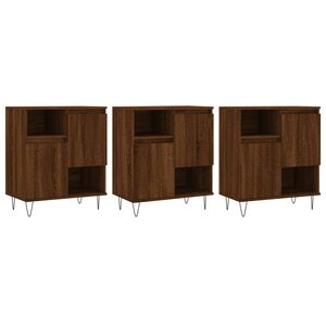 vidaXL Buffets 3 Pièces Chêne marron Bois d'ingénierie