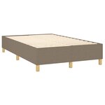 vidaXL Sommier à lattes de lit avec matelas taupe 120x190 cm tissu