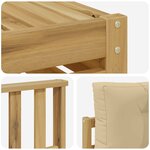 vidaXL Ensemble de canapés d'extérieur 4 pc Blanc et Beige Polyester