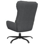 vidaXL Chaise de relaxation Gris foncé Tissu