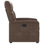 vidaXL Fauteuil inclinable marron tissu microfibre