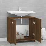vidaXL Armoire de bain Chêne marron 60x33x60 cm Bois d'ingénierie