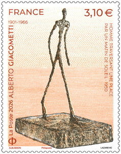 Timbre - Alberto Giacometti (1901-1966) - Lettre Verte