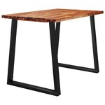 vidaXL Table à manger 110x70x75 cm bois d'acacia solide à bord vif