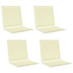 vidaXL Coussins de siège et de dos 4 Pièces Crème 47 x 45 x 2 cm